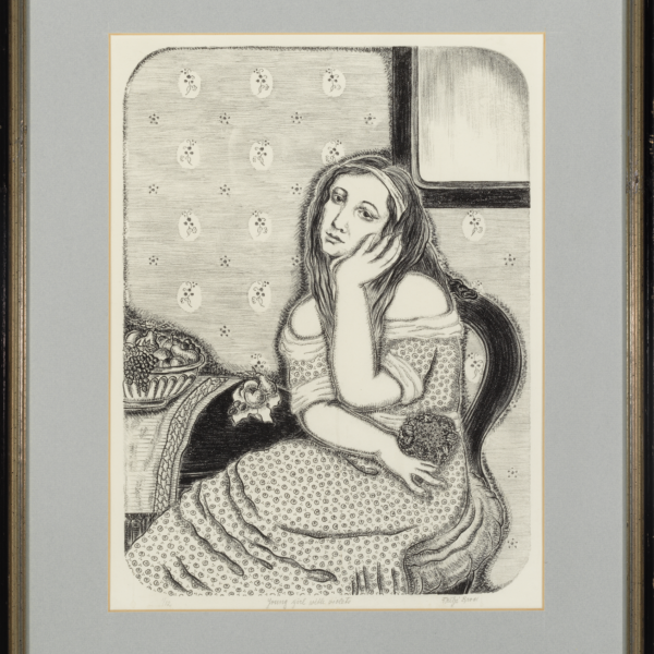 Fritzi Brod's Sketch for Young Girl with Flowers