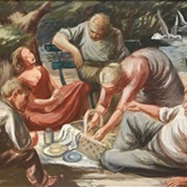 Edgar Britton's Untitled (Mural study, picnic in the park)