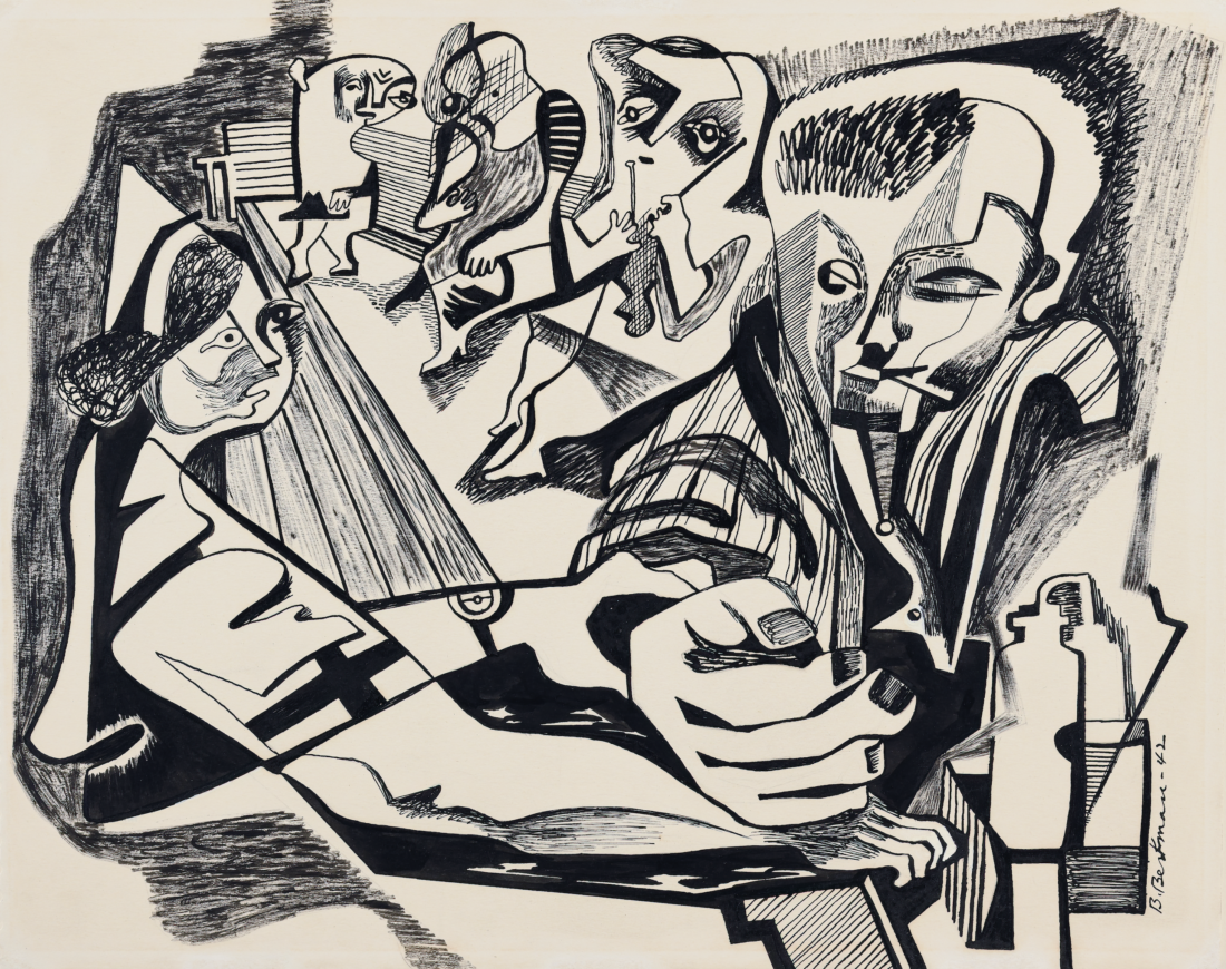 Untitled (Figures on a bench)