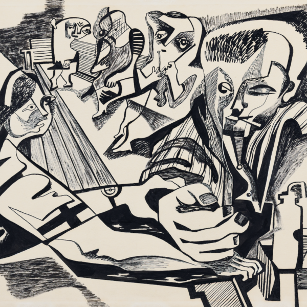 Bernece Berkman's Untitled (Figures on a bench)