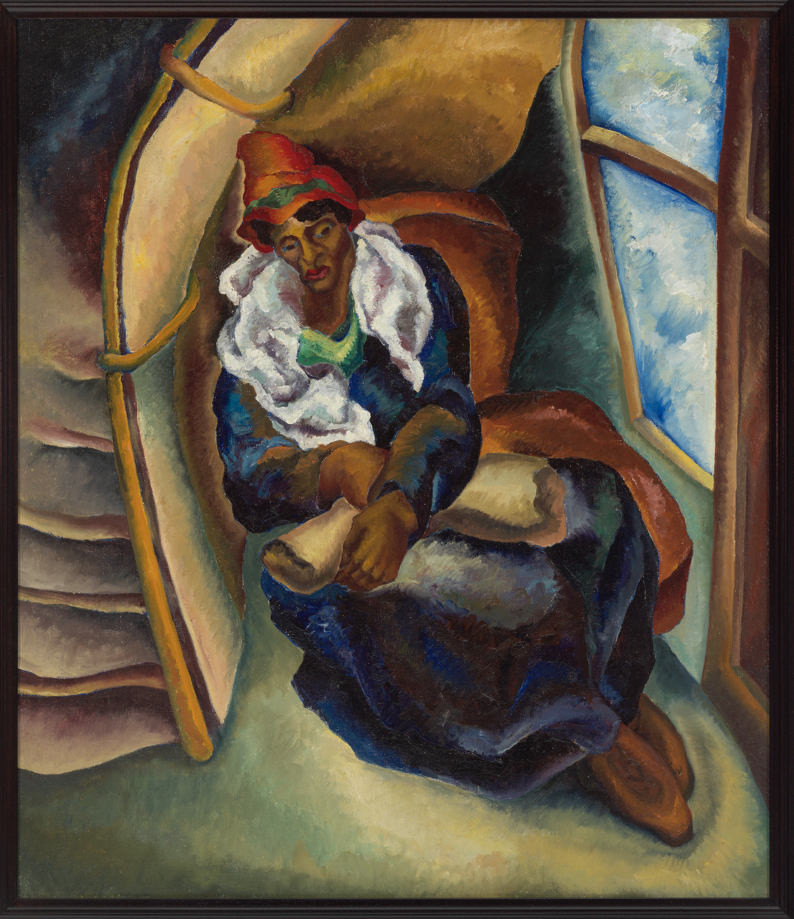 Untitled (Woman in stairwell)