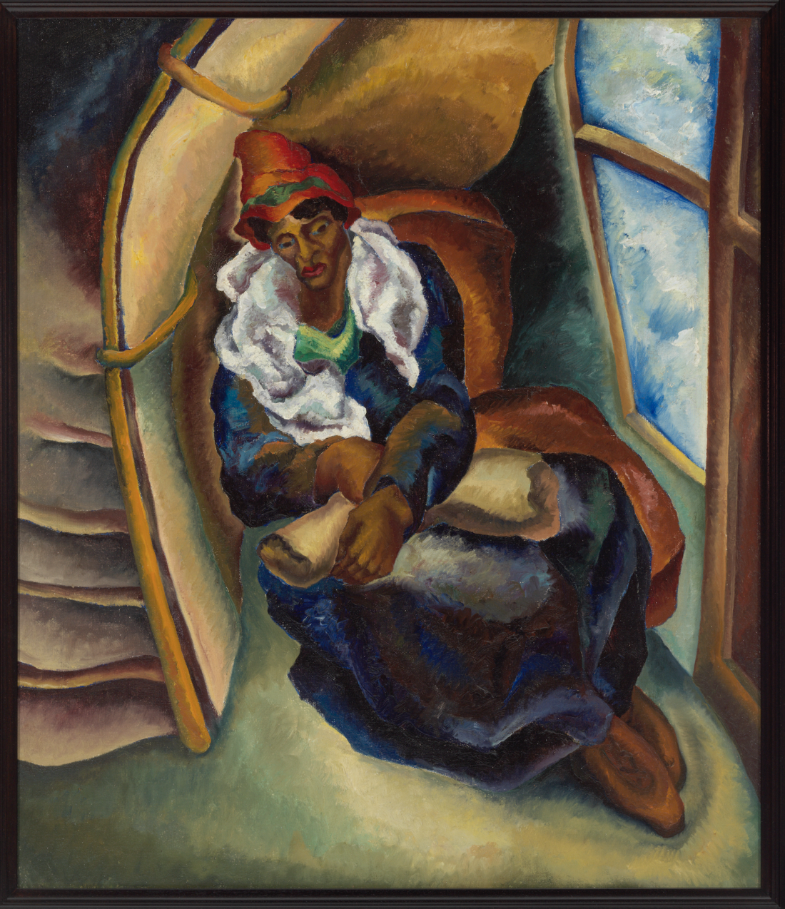 Untitled (Woman in stairwell)