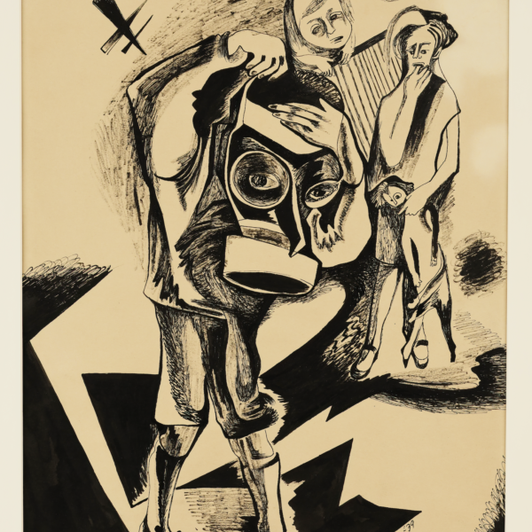 Bernece Berkman's Untitled (Figures with gas mask)