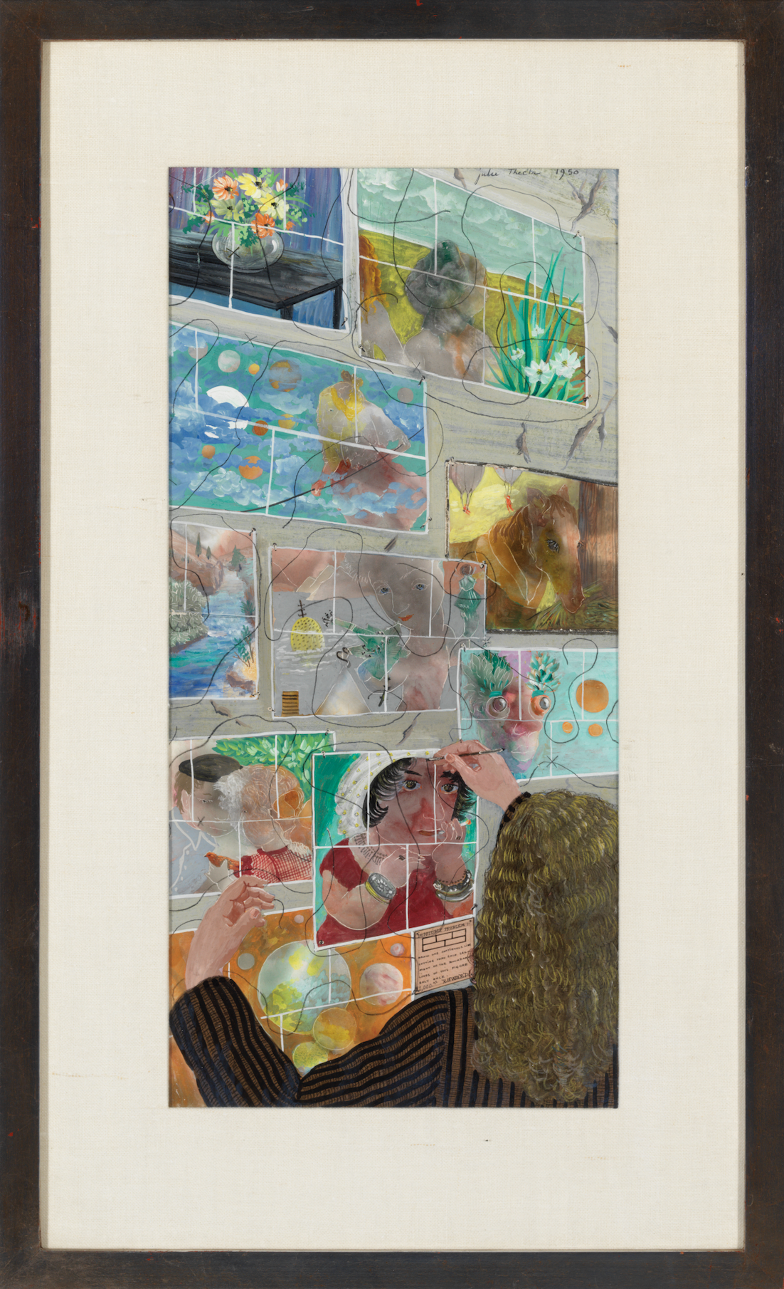 Untitled (Self-portrait with paintings)