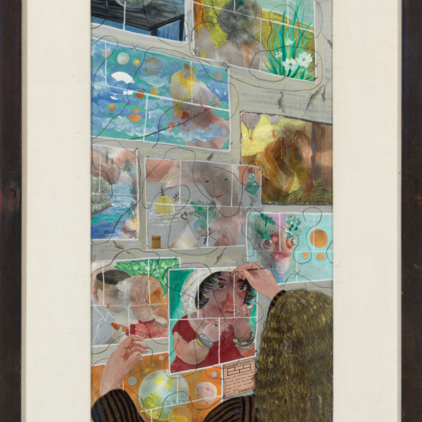 Julia Thecla's Untitled (Self-portrait with paintings)