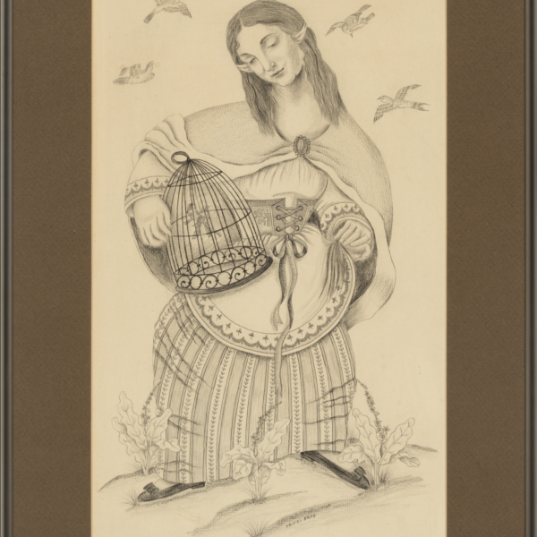 Fritzi Brod's Untitled (Woman with birds)