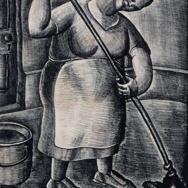 Kathleen Blackshear's Untitled (Woman mopping)