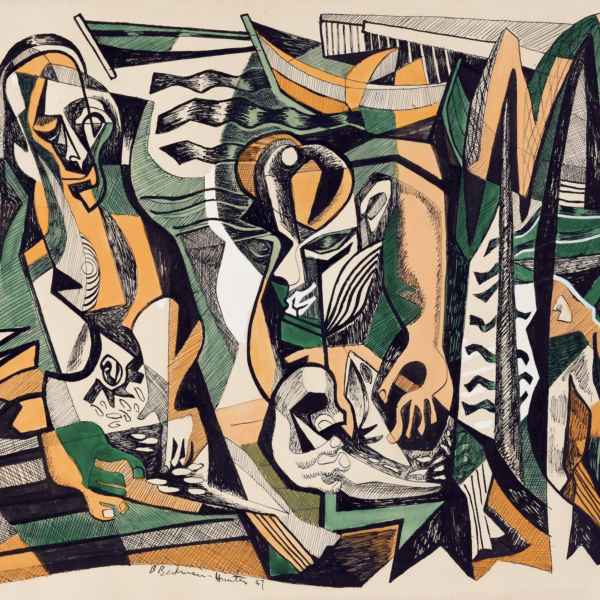 Bernece Berkman's Untitled (Composition in green and orange)