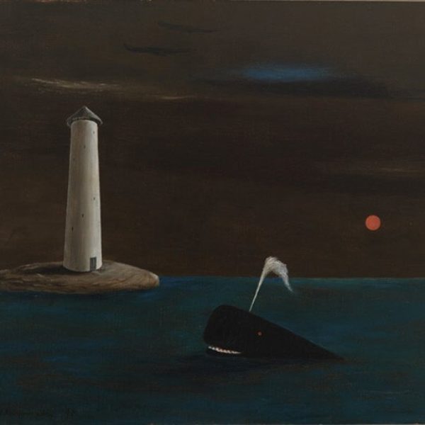 Gertrude Abercrombie's Untitled (Lighthouse, Whale and Black Sea)