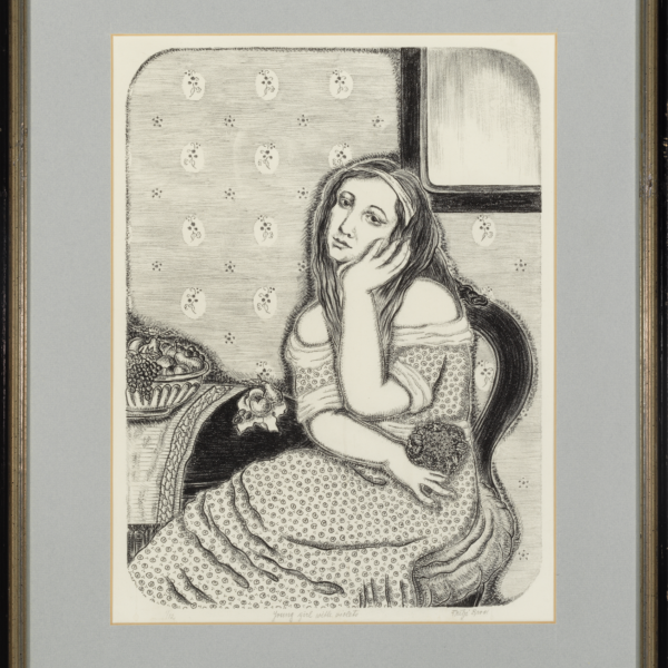 Fritzi Brod's Sketch for Young Girl with Flowers