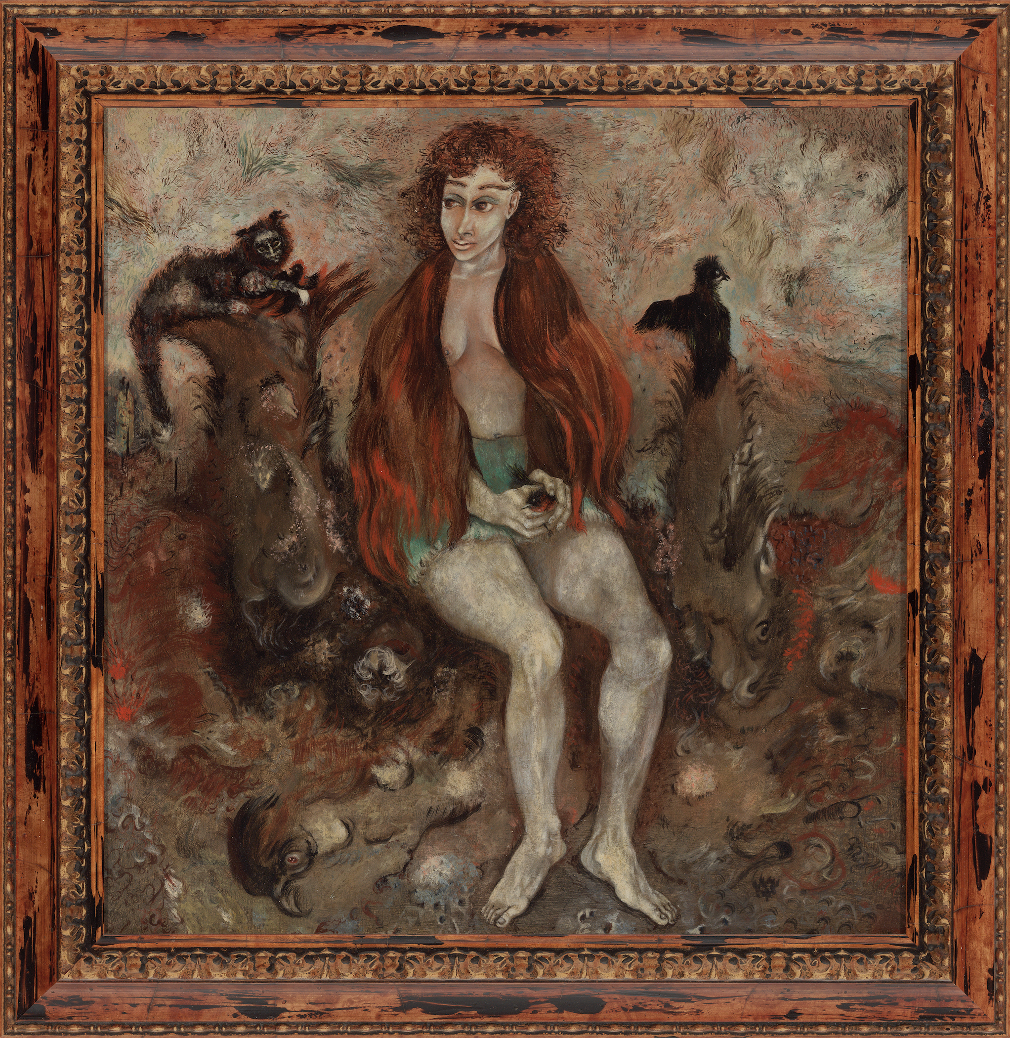 Lady in Landscape with Animals