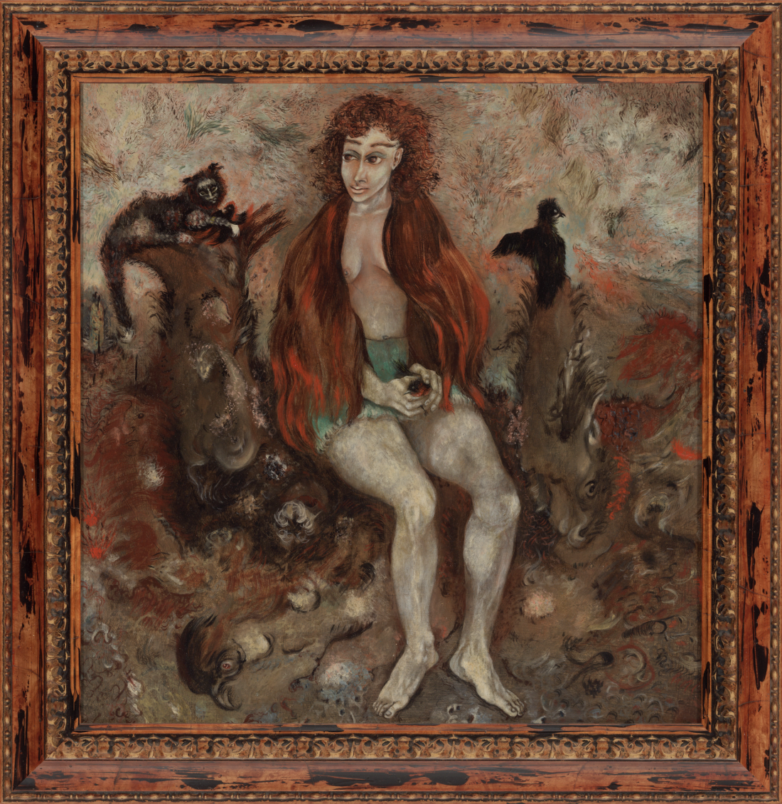 Lady in Landscape with Animals