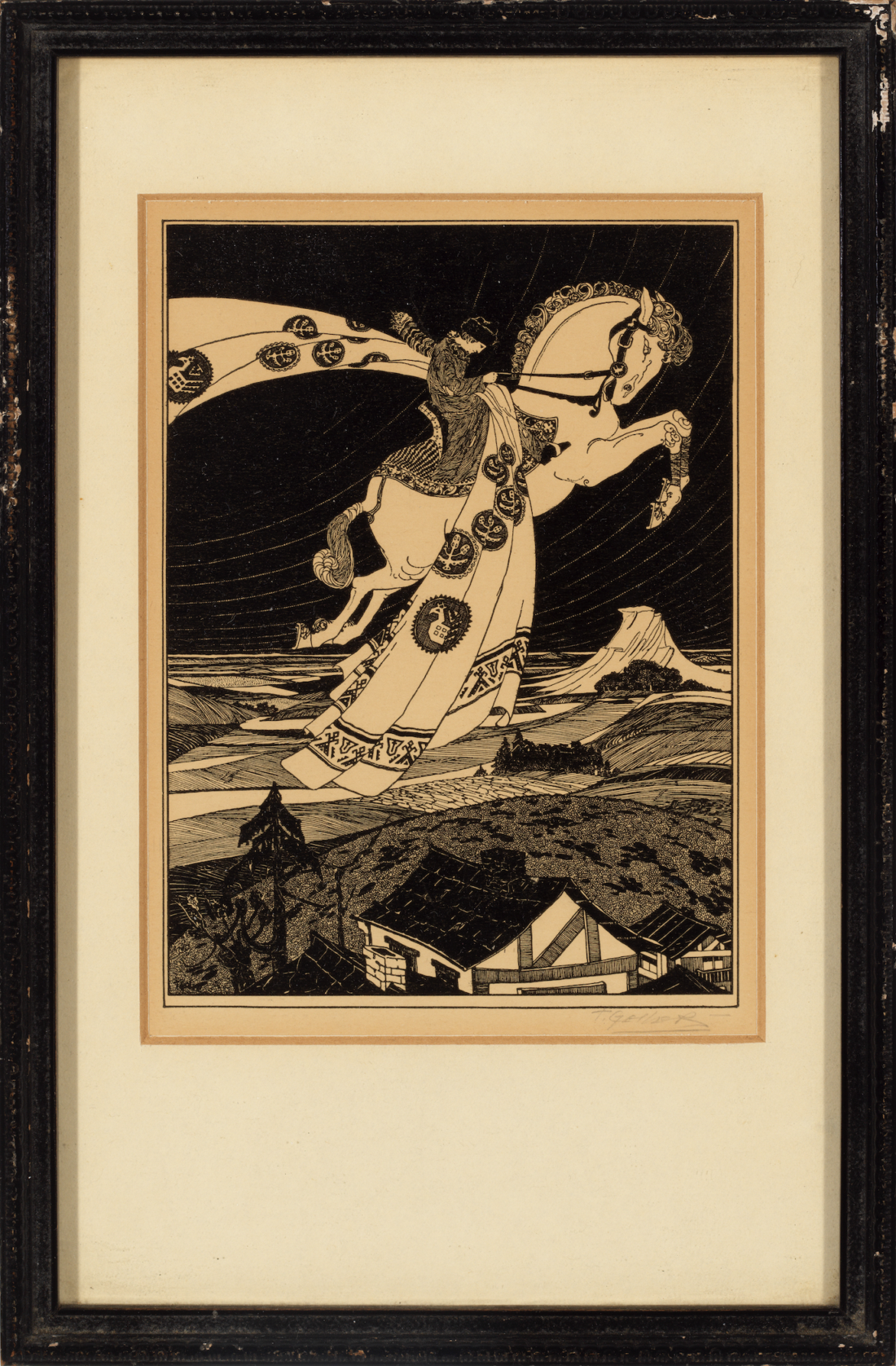 Untitled (Horse rider in the sky)