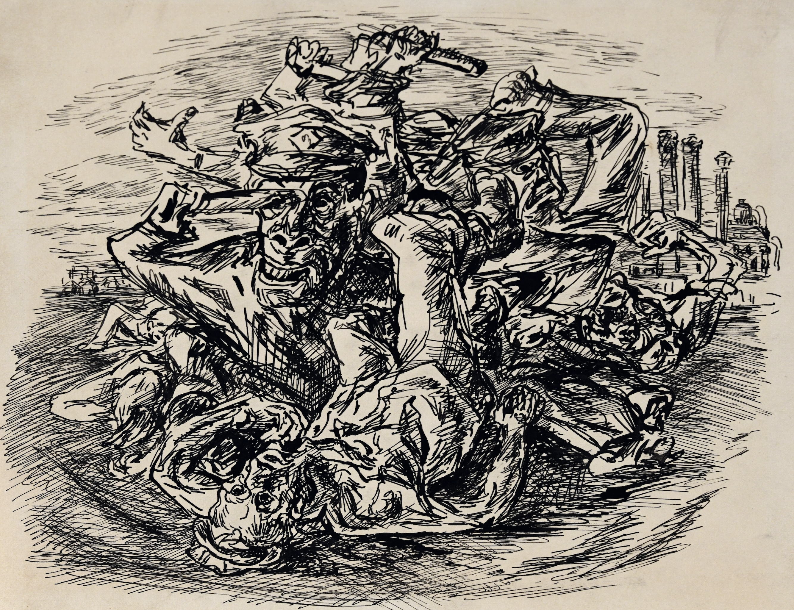 Untitled (Study for Memorial Day Massacre)