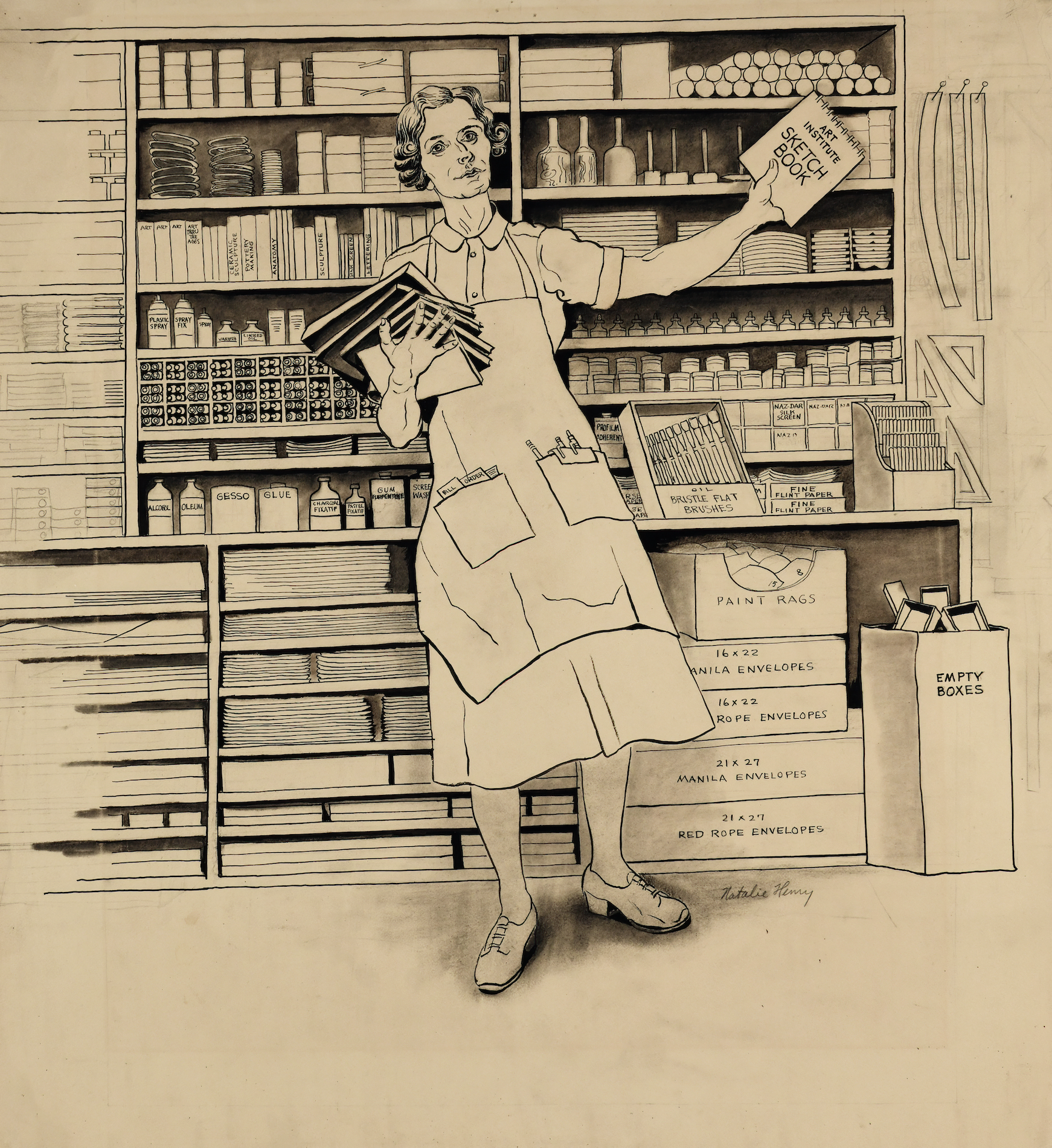 Untitled (Self-portrait in the Art Institute school store)