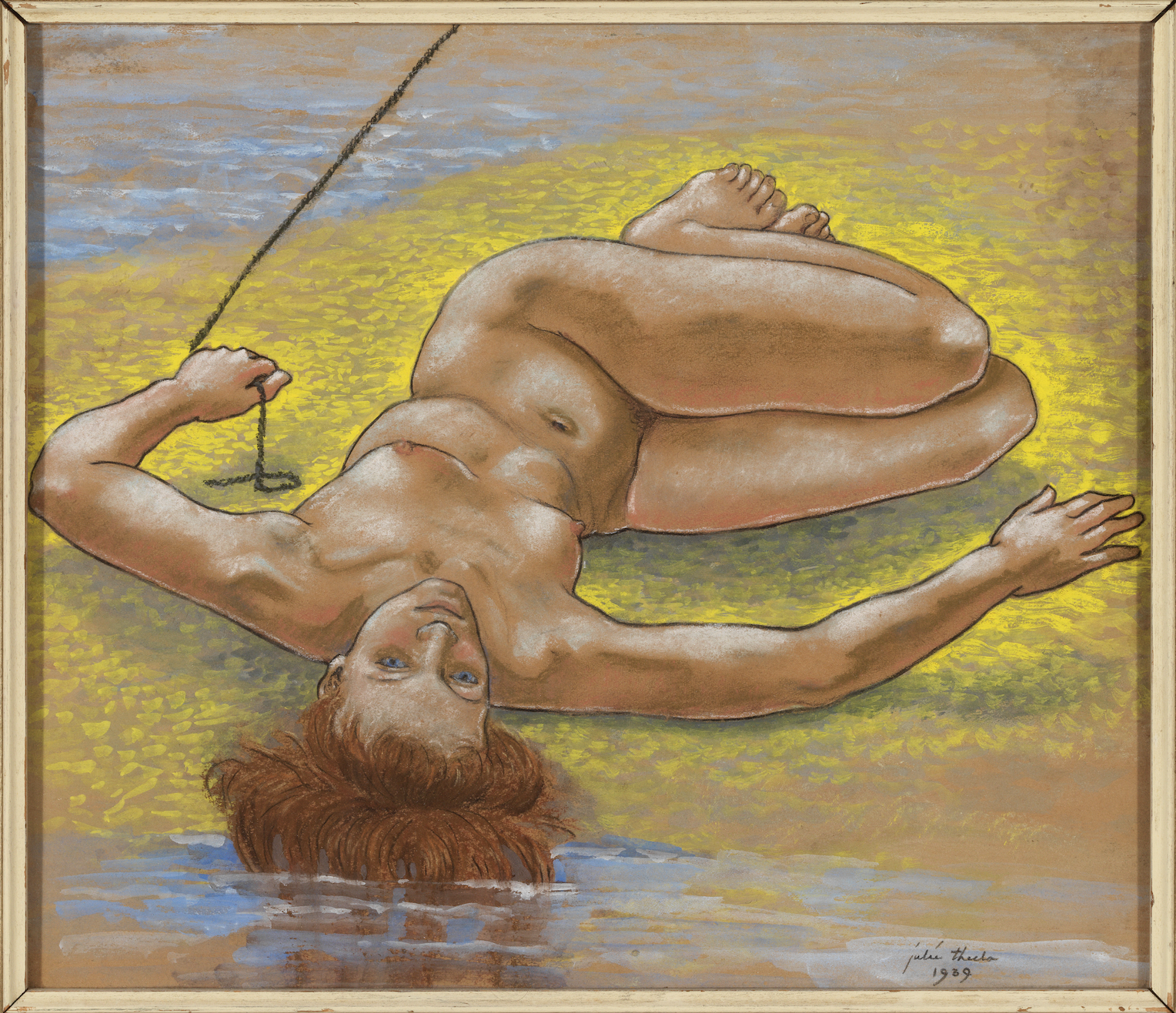 Untitled (Nude in the sand with a rope)