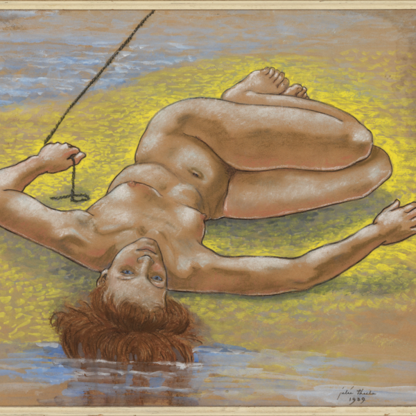 Julia Thecla's Untitled (Nude in the sand with a rope)