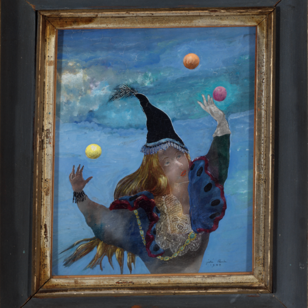 Julia Thecla's Untitled (Woman juggling in the sky)