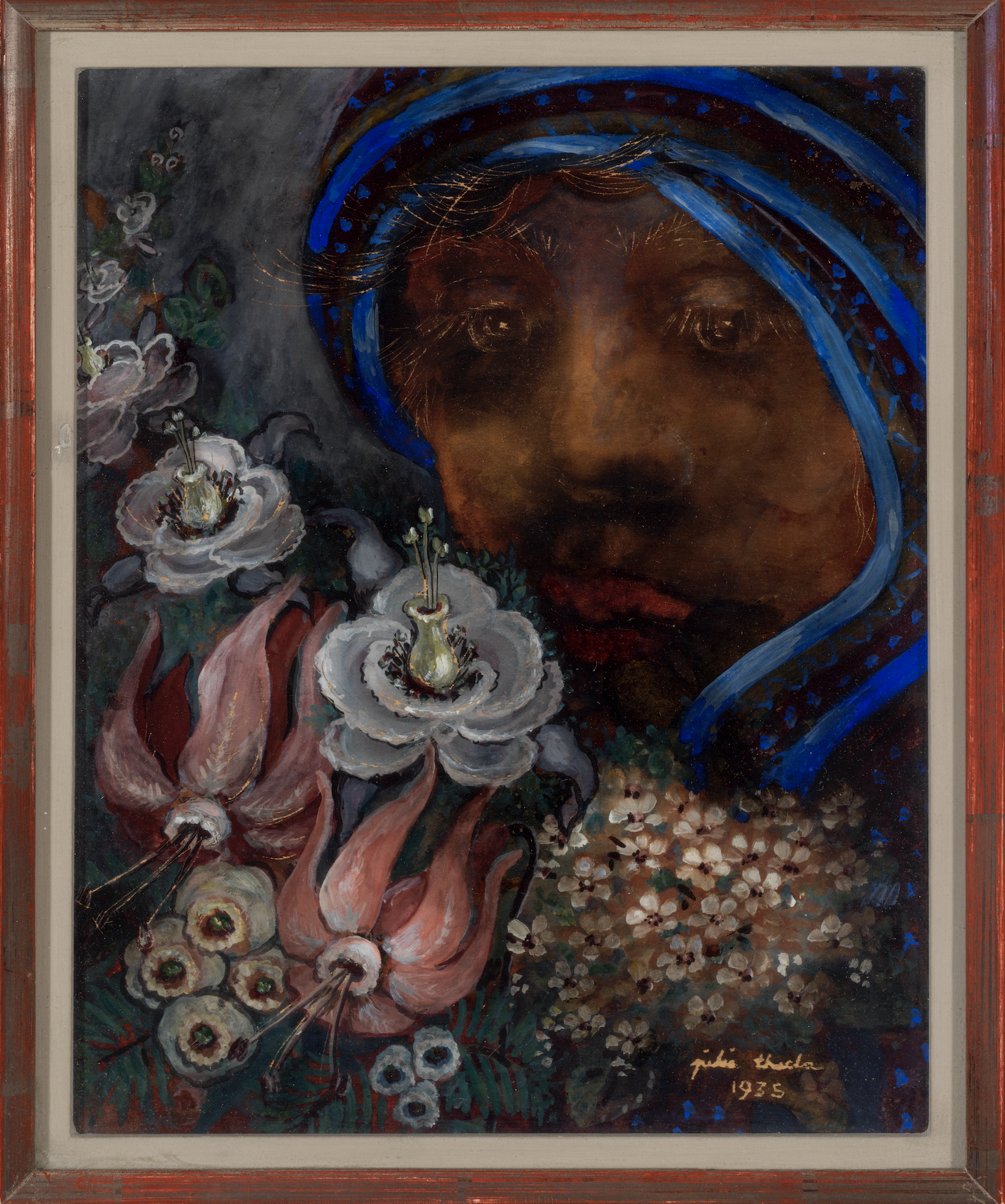 Untitled (Woman with flowers)