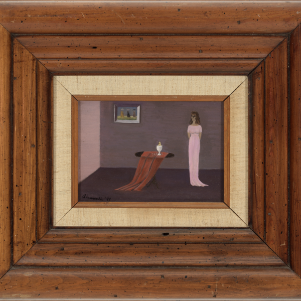 Gertrude Abercrombie's Untitled (Woman and hatched egg)