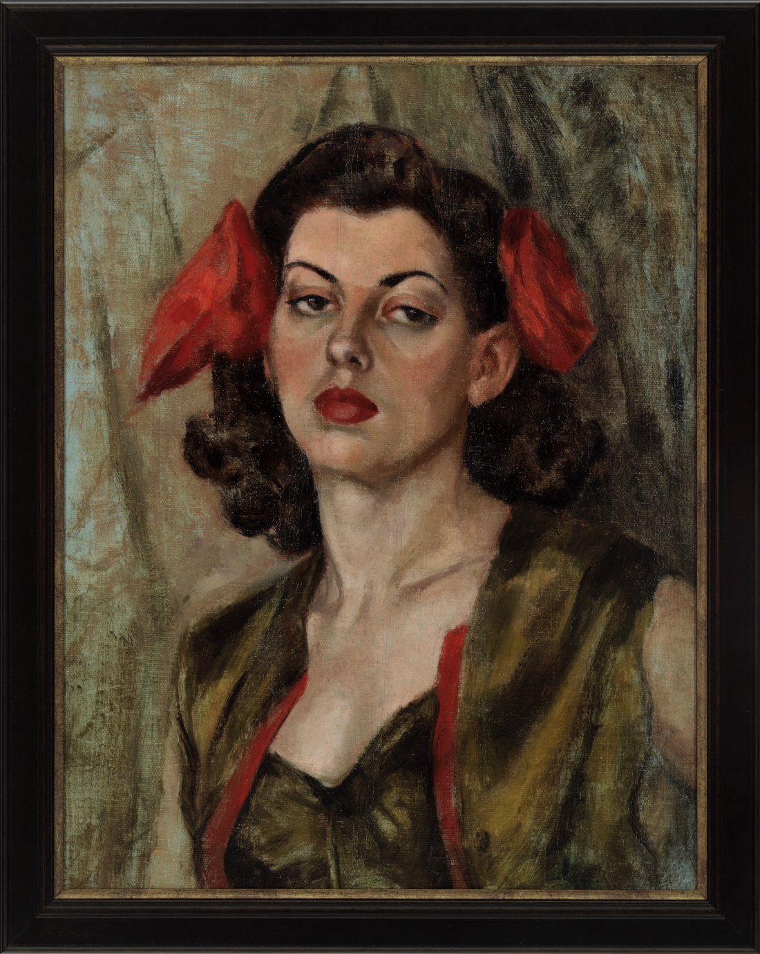 Untitled (Portrait of a Model with Red Lipstick)
