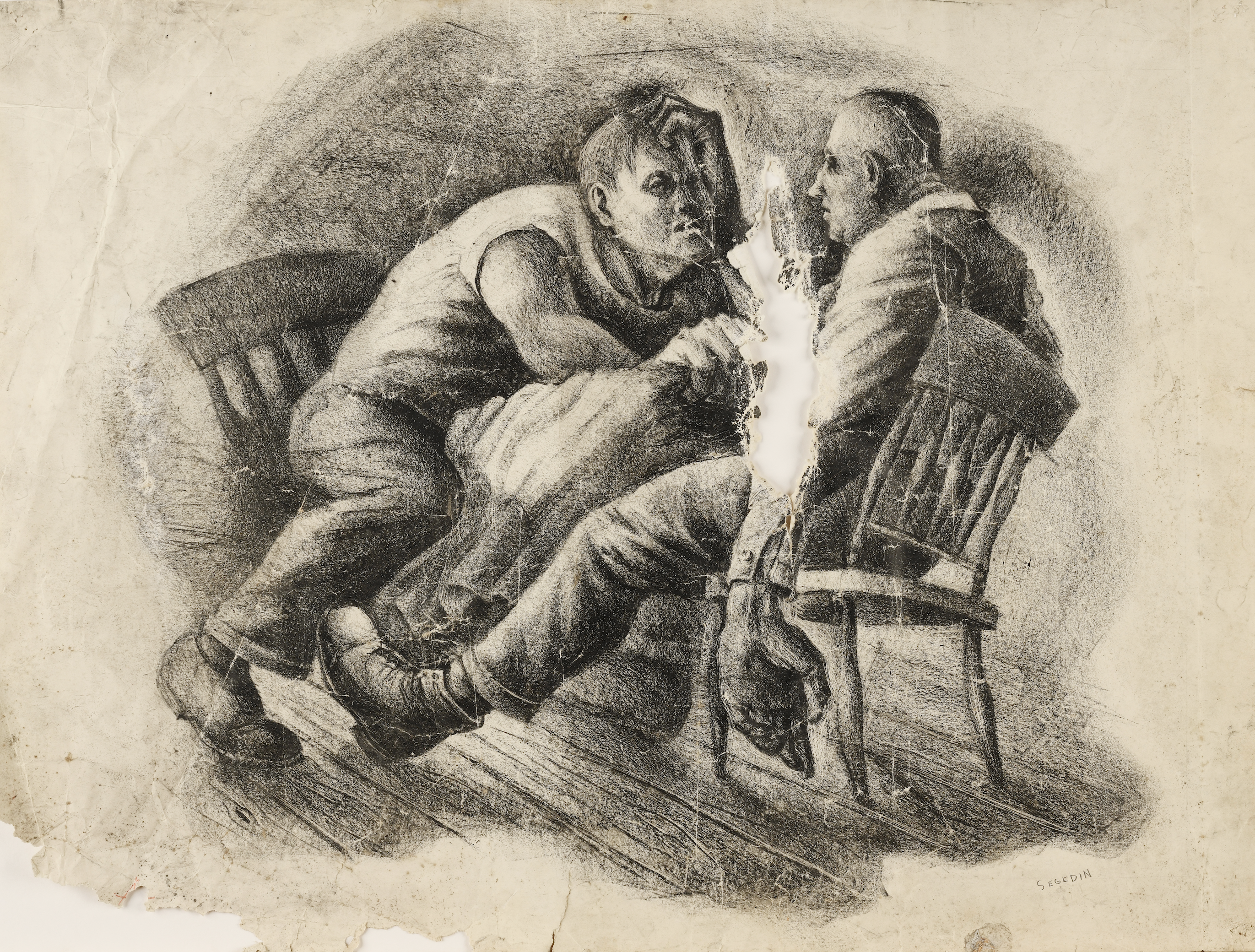 Untitled (Study of Two Men in Chairs)