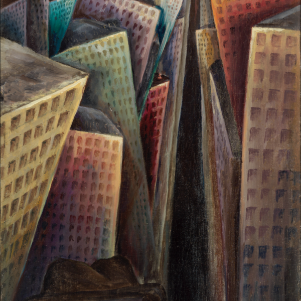 Fred Rappaport's Self Portrait With Chicago Skyline