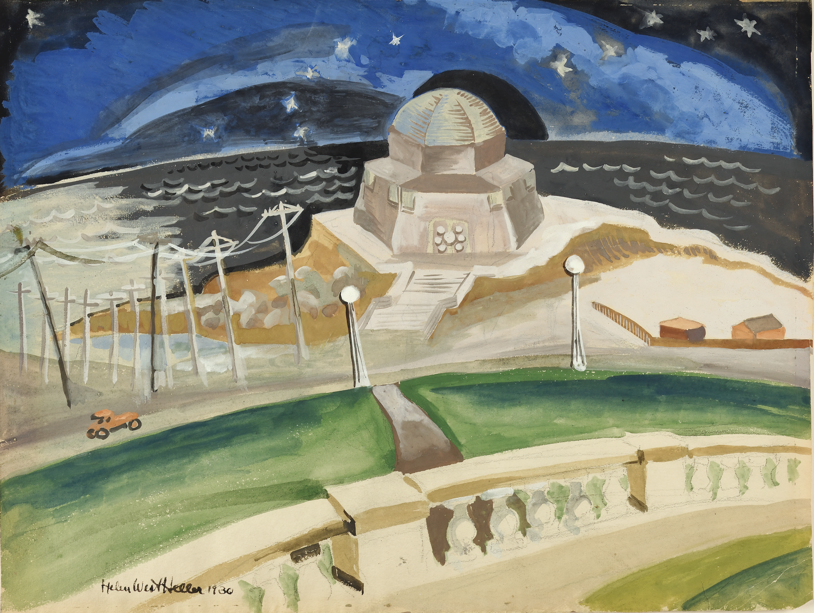 Untitled (Building on the Beach at Night)