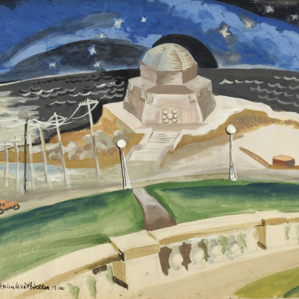 Helen West Heller's Untitled (Building on the Beach at Night)