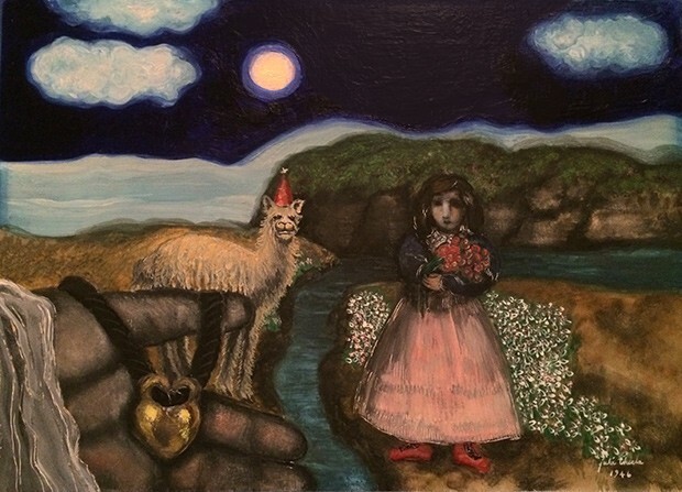 Girl and Llama