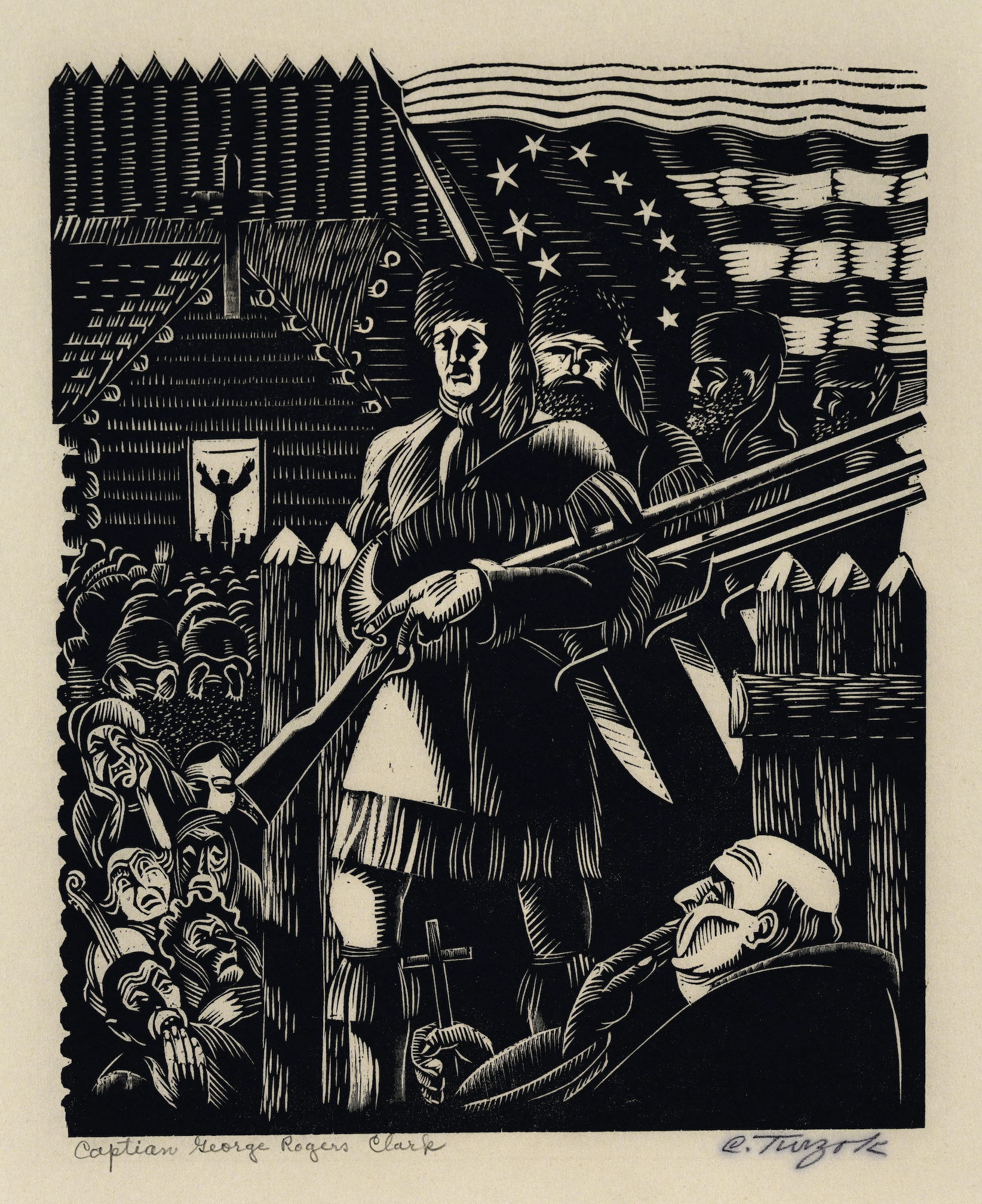 History of Illinois in Woodcuts, 03: Captain George Rogers Clark