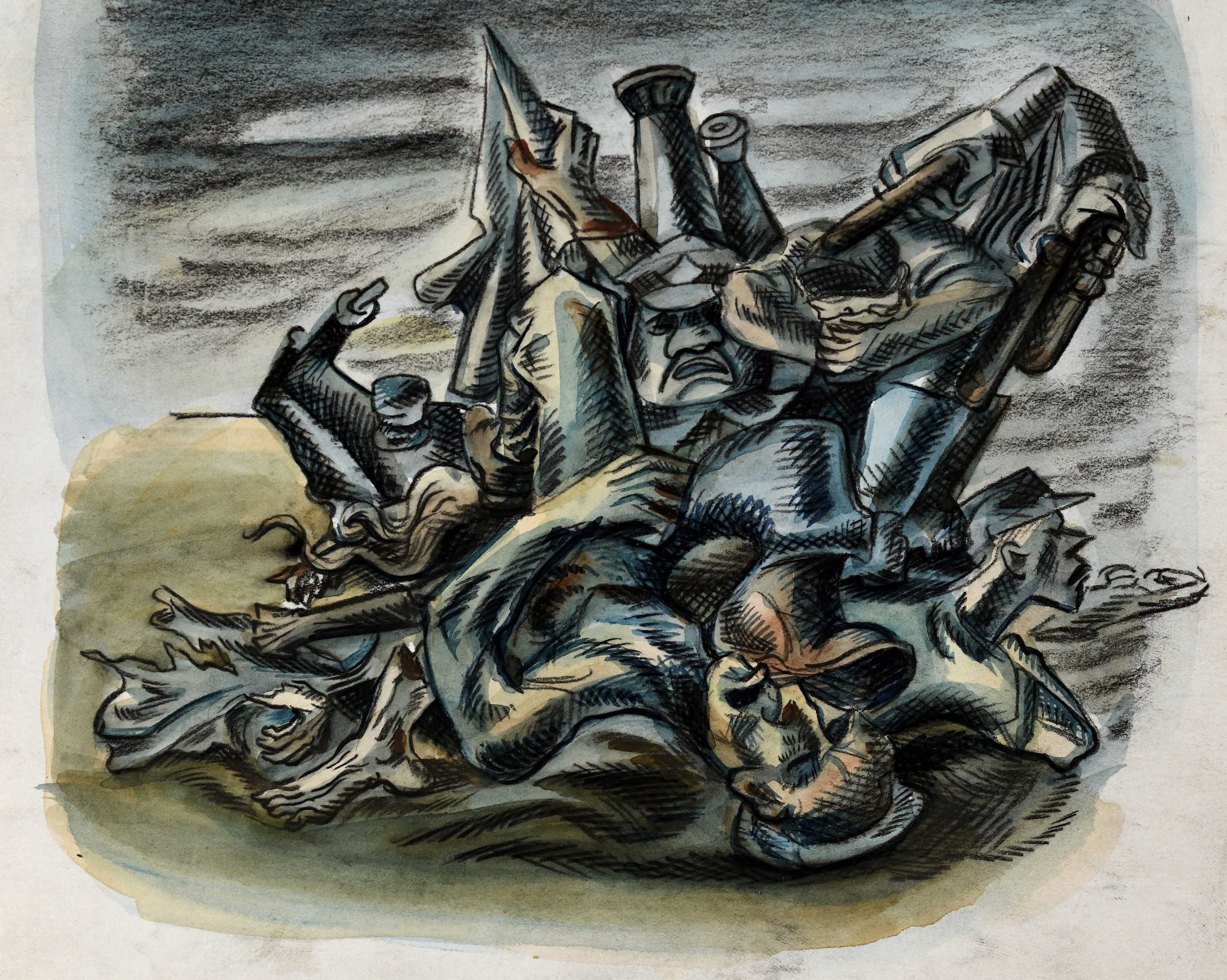 Untitled (Study for Memorial Day Massacre; color)