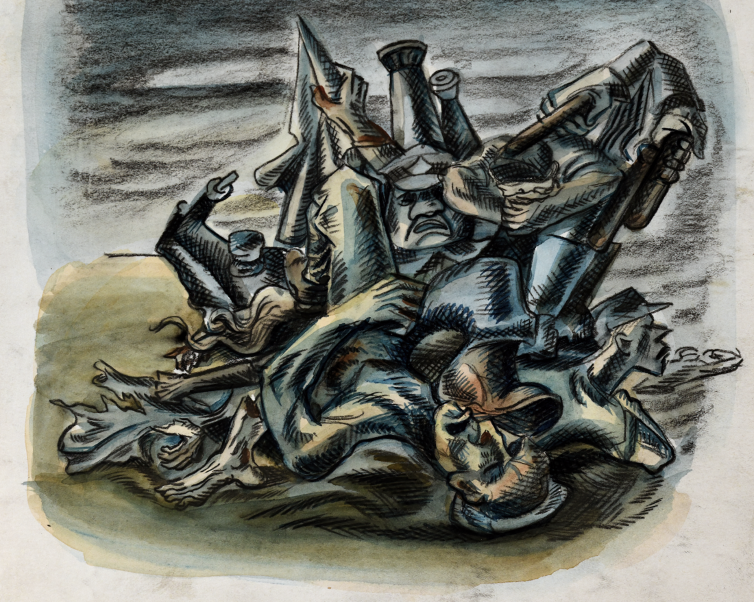 Untitled (Study for Memorial Day Massacre; color)