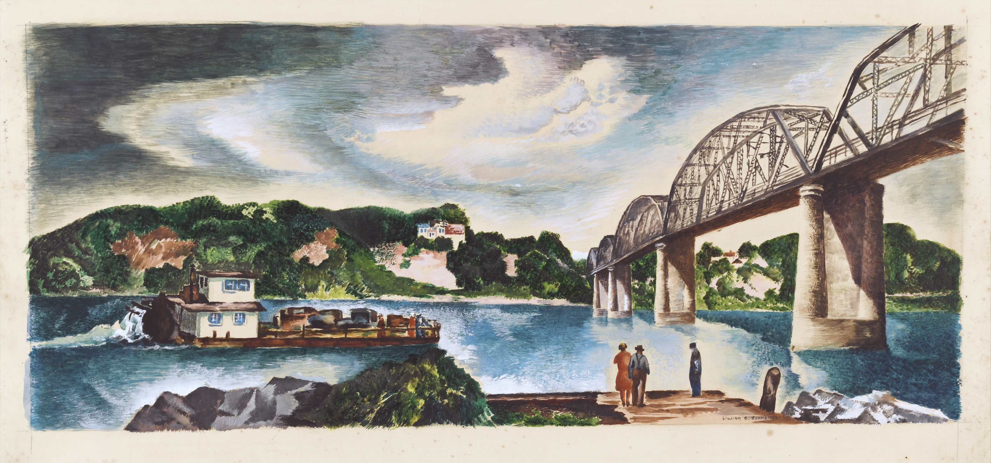 Mural Study (For Pittsfield, IL Post Office)