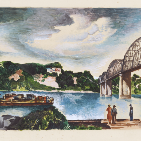 William S. Schwartz's Mural Study (For Pittsfield, IL Post Office)
