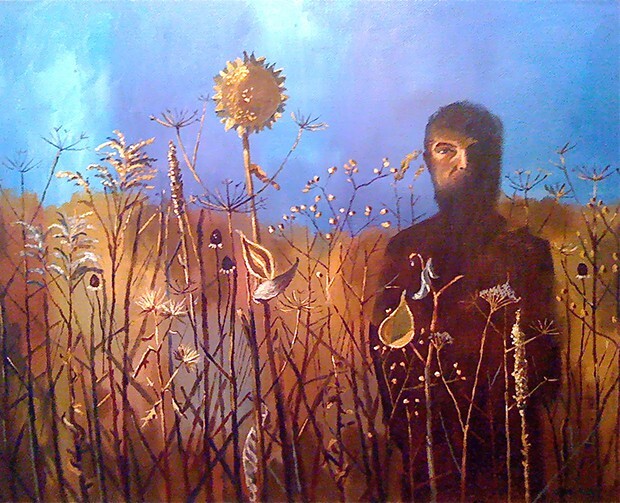 The Artist Among the Prairie Grasses