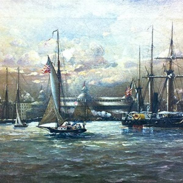 N.C. Paulsen's Untitled (Ships on Lake Michigan)