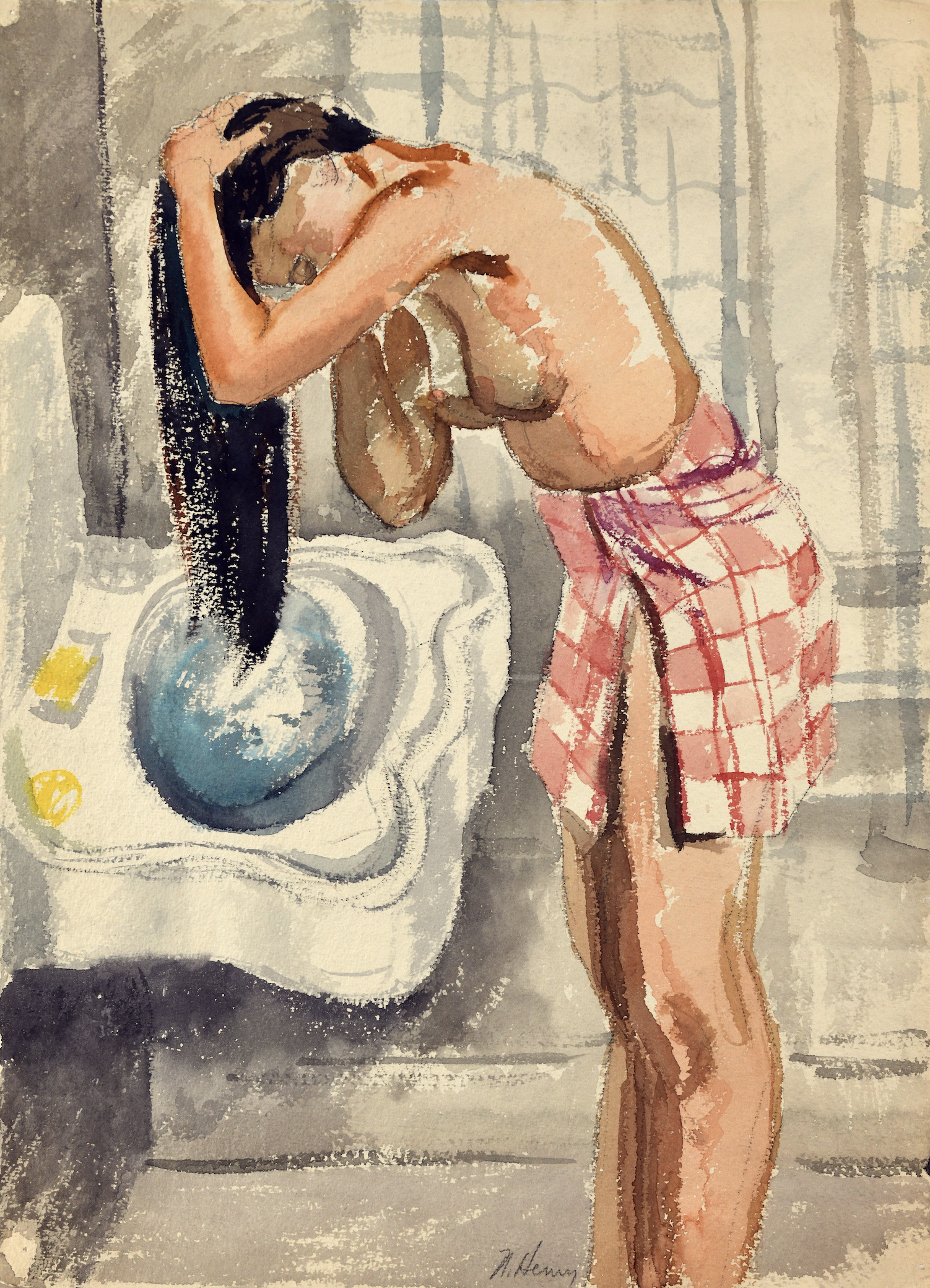 Rowena Washing Her Hair