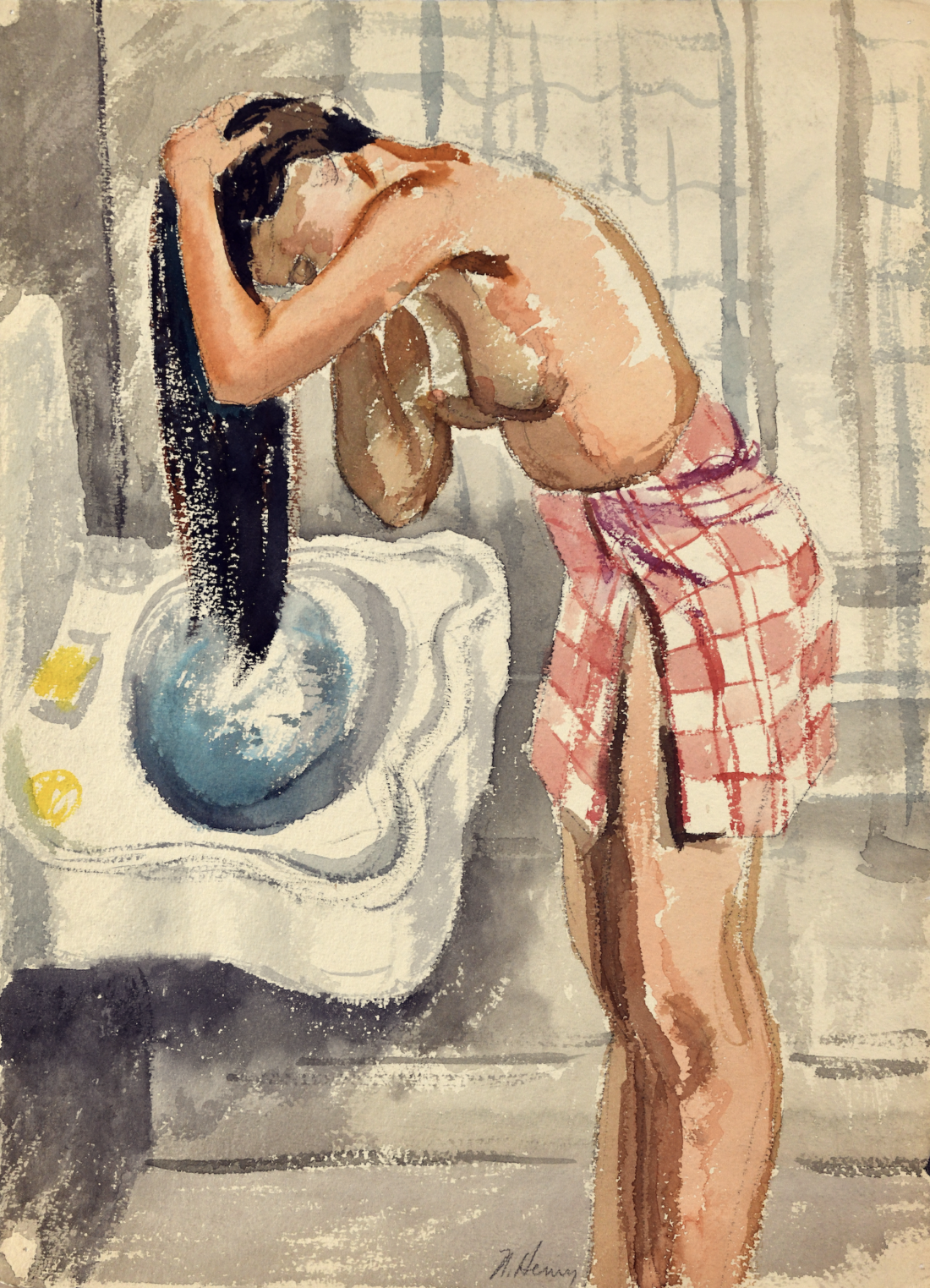 Rowena Washing Her Hair